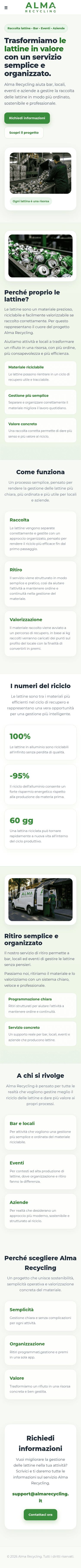 almarecycling.com — Móvil