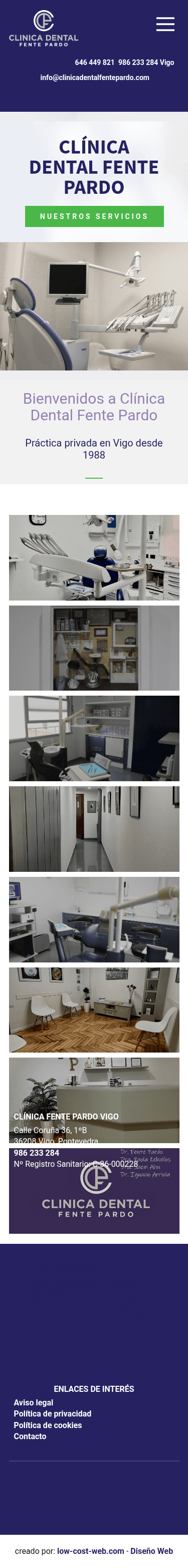 clinicadentalfentepardo.com — Móvil